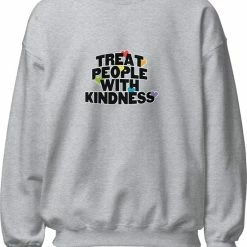 Coupon ✔️ Gildan Sweater Sweatshirt | Harry Styles | Treat People With Kindness | Fine Line | Muziek | Merchandise | Merch - Maat XL - Trui - Kleding - Crewneck - Hoodie - Grijs - Unisex - Katoen - Polyester - Lange Mouw 👍