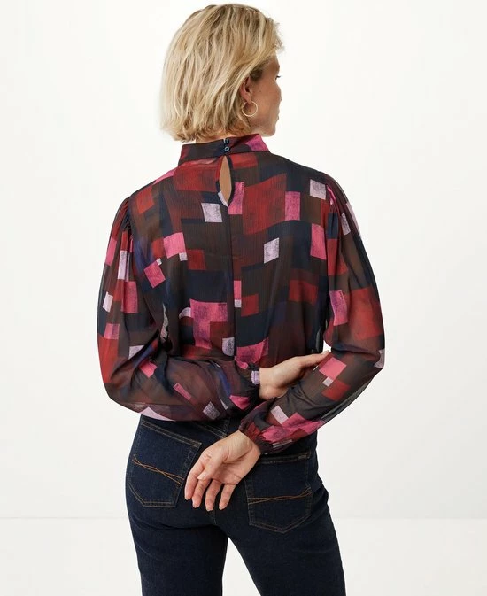 Promo β¨ Mexx Dames Puffsleeve Blouse AOP Multicolor π 3 Promo β¨ Mexx Dames Puffsleeve Blouse AOP Multicolor π - Afbeelding 3
