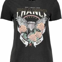 Aanbiedingen 🥰 Only T-shirt Onllucy Reg S/s Top Jrs Noos 15215721 Black/change Dames Maat - S 😍