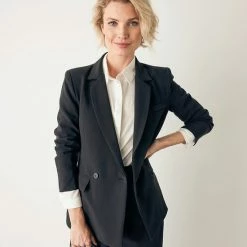 Coupon 🤩 Mexx Dames Double Breasted Blazer Zwart 👍