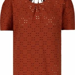 Kopen 🛒 GARCIA Dames T-shirt Rood - Maat M 😀