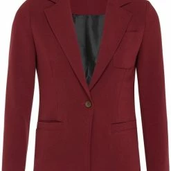 Hete verkoop ⌛ Mexx Dames Single Button Blazer Donker Rood 🎁 -dameskleding Verkoop 550x688 1