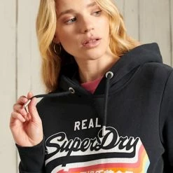 Beste deal 😍 Superdry Vintage Logo Dames Hoodie - Maat L 🛒 -dameskleding Verkoop 550x690 1
