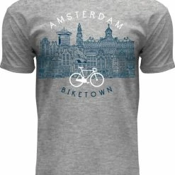 Beste Verkoop ๐คฉ Fox Originals Bike Front Amsterdam T-shirt Heather Grey Heren T-shirt Maat L ๐งจ