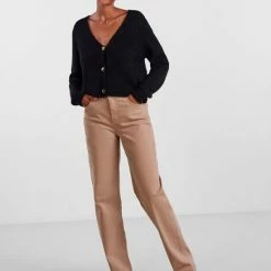 Beste Verkoop ⌛ Pieces PCELLEN LS KNIT CARDIGAN NOOS Dames Vest Zwart - Maat L 😉 -dameskleding Verkoop 550x707 4