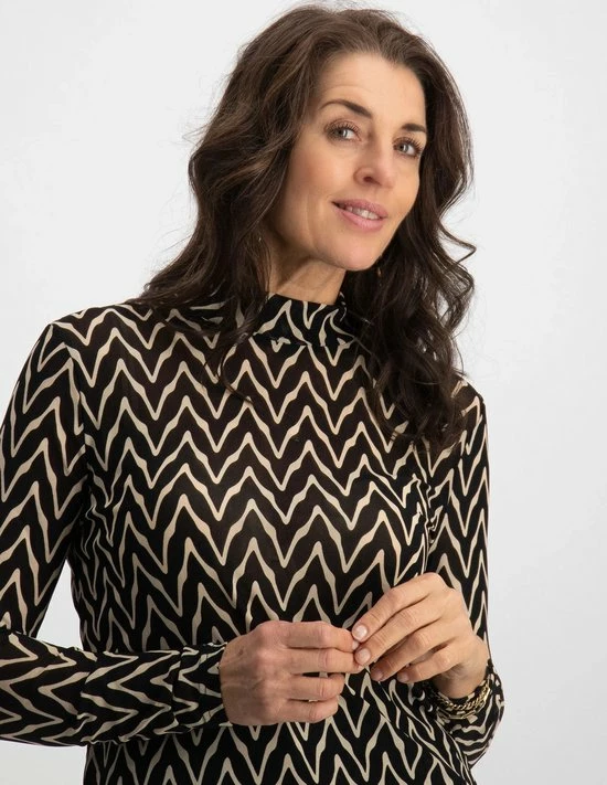 Flash-uitverkoop ๐งจ Geisha T-shirt Mesh Top Grafische Zigzag Print 22830 14 Black/light Sand Dames Maat - M ๐งจ 10 Flash-uitverkoop ๐งจ Geisha T-shirt Mesh Top Grafische Zigzag Print 22830 14 Black/light Sand Dames Maat - M ๐งจ - Afbeelding 10