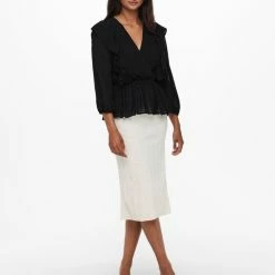 Beste Verkoop 🤩 ONLY ONLLONDON 3/4 RUFFLE TOP NOOS WVN Dames Top - Maat M ⭐ -dameskleding Verkoop 550x712 17