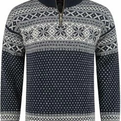 Coupon ๐ John Brilliant Trui Van 100% Pure Nieuwe Noorse Wol, Donkerblauw โญ