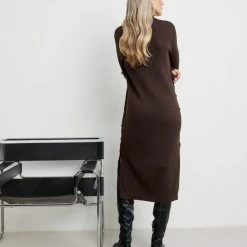 Coupon ⭐ GERRY WEBER Dames Jurk Met Ribbreisel Dark Oak-38 🔥 -dameskleding Verkoop 550x715 14