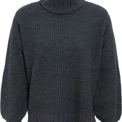Top 10 ⭐ Knit Factory Robin Gebreide Dames Coltrui - Turtleneck - Antraciet - 36/38 🎁