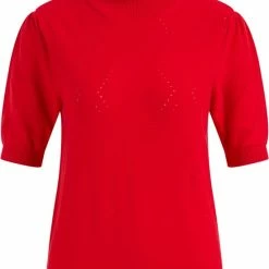 Hete verkoop 👍 WE Fashion Dames Fijngebreide Trui Met Pointelle Dessin. 🧨