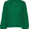 Groothandel ⭐ VERO MODA VMELLIONE LS HIGHNECK CABLE BLOUSE BF Dames Trui - Maat XL 🔔