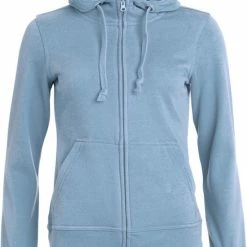 Beste deal 💯 Clique Basic Hoody Full Zip Ladies Lichtblauw Xxl ⌛