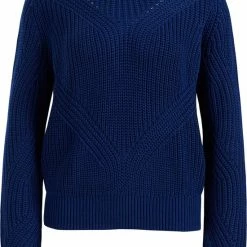 Goedkoop 🥰 WE Fashion Dames Gebreide Trui Met Opengewerkt Dessin 🔔