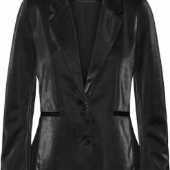 Beste deal ✔️ Vero Moda Blazer Vmsialucca Ls Slim Shiny Blazer 10277482 Black Dames Maat - XL 🌟