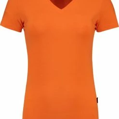 Beste Pirce 😀 Tricorp T-shirt V Hals Slim Fit Dames 101008 Oranje - Maat S 🤩
