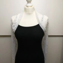 Beste deal 😉 Merkloos Dames Kanten Banned Bolero Top Lynn Met Lange Mouwen Wit Maat S 😍