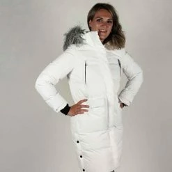 Beste Pirce 🥰 BJØRNSON FRIDA Winterparka Dames - Winddicht - Waterafstotend - Gewatteerd Gevoerd - Capuchon - Warm - Outdoor Damesjas - Rits Zakken - Winterjas - Maat 42 - Wit ❤️ -dameskleding Verkoop 550x732 78