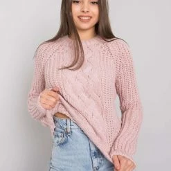 Gloednieuw 🎉 Merkloos Roze Dames Grof Gebreide Sweater / Trui One Size 😉