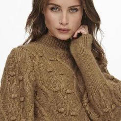 Hete verkoop ⭐ ONLY ONLPOPPY L/S HIGHNECK PULLOVER KNT Dames Knits - Maat M 👍 -dameskleding Verkoop 550x733 195