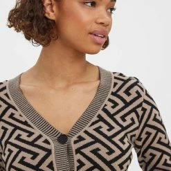 Beste Pirce ⌛ Vero Moda Vest Vmaria Ls V-neck Cardigan 10270916 Black/w. Silver M. Dames Maat - M 🎁 -dameskleding Verkoop 550x733 259