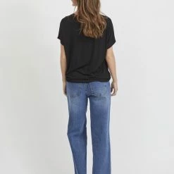 Coupon 👏 VILA VIBELIS V-NECK S/S TOP/SU - NOOS Dames T-shirt - Maat XL 😍 -dameskleding Verkoop 550x733 289