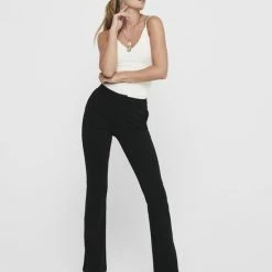 Beste Verkoop 🛒 ONLY ONLROCKY MID FLARED PANT TLR Dames Broek - Maat L X L34 😍 -dameskleding Verkoop 550x733 302