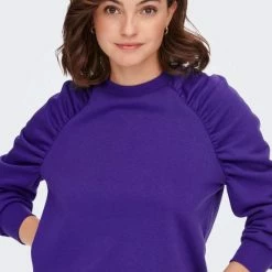 Hete verkoop 🤩 ONLY ONLEVERY L/S RUSHED SWEATSHIRT PNT Dames Trui - Maat S 😉 -dameskleding Verkoop 550x733 330