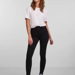 Gloednieuw 👏 PIECES PCHIGHFIVE FLEX BLACK SKN JNS-VI/NOOS Dames 👖 Jeans - Maat L 🌟 -dameskleding Verkoop 550x733 346