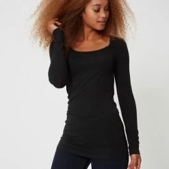 Coupon 😀 Vero Moda T-shirt Vmmaxi My Ls Soft Long U-neck Noos 10152908 Black Dames Maat - XXL ❤️ -dameskleding Verkoop 550x733 413