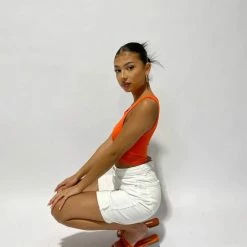 Korting 🎉 Merkloos Crop-Top-Orange-Kort-Topje-Oranje-Maat-S-WK-Voetbal 🎉 -dameskleding Verkoop 550x733 463