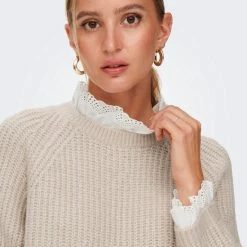 Goedkoop 👍 ONLY ONLCILA L/S MIX HIGHNECK PULLOVER CC KNT Dames Trui - Maat S 🛒 -dameskleding Verkoop 550x733 550