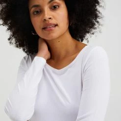 Groothandel 😀 WE Fashion Dames T-shirt Van Biologisch Katoen - Maat S 👍 -dameskleding Verkoop 550x733 649