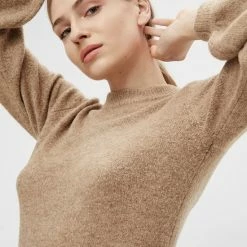 Groothandel ⭐ OBJECT OBJEVE NONSIA L/S KNIT 👗 DRESS NOOS Dames Jurk - Maat L 🤩 -dameskleding Verkoop 550x733 657