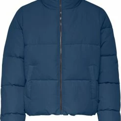 Nieuw โ๏ธ Only Jas Onldolly Short Puffer Jacket Otw No 15205371 Dark Denim Dames Maat - XS ๐