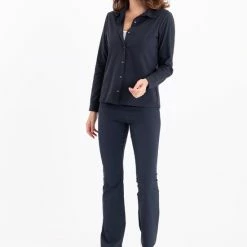 Coupon ❤️ Blauwe Broek/Pantalon Van Je M'appelle - Dames - Travelstof - Maat S - 11 Maat Beschikbaar 😉 -dameskleding Verkoop 550x742 4