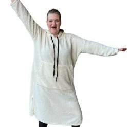 Goedkoop 😀 Merkloos Teddy Jurk Mega Size Off White Draagbaar Tot Maat 50 🥰