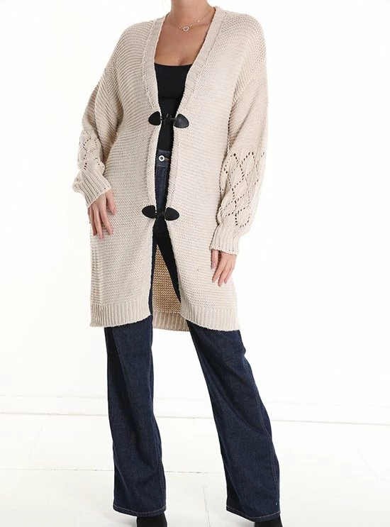 Beste deal π Merkloos Knitwear Halflang Vest - Ajour Gebreide Mouwen - Houtje/Touwtje Sluiting - Beige π₯° 1 Beste deal π Merkloos Knitwear Halflang Vest - Ajour Gebreide Mouwen - Houtje/Touwtje Sluiting - Beige π₯°