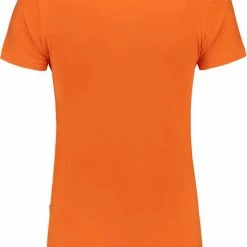 Beste Pirce 😀 Tricorp T-shirt V Hals Slim Fit Dames 101008 Oranje - Maat S 🤩 -dameskleding Verkoop 550x749 2