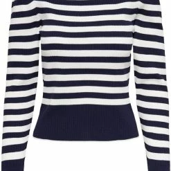 Flash-uitverkoop ⭐ Only Trui Onlsally L/s Puff Pullover Knt Noos 15251029 Maritime Blue Dames Maat - S 🎉