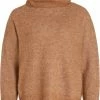 Goedkoop 💯 Vila VICILIA ROLLNECK L/S KNIT TOP/SU - NOOS Dames Trui Toasted Coconut - Maat M ✨