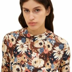 Goedkoop 💯 TOM TAILOR Mock Neck T-shirt Dames T-shirt - Maat L 😍 -dameskleding Verkoop 550x762 6