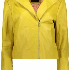Flash-uitverkoop 👏 Donders Jas Leather Jacket 57459 Lemon 180 Dames Maat - 46 🛒 -dameskleding Verkoop 550x763 7