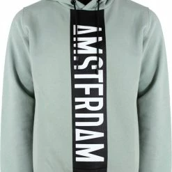 Uitgang 🌟 Fox Originals Vertical Cut Hoodie Heren & Dames Amsterdam Capuchon Trui Katoen Groen Maat S 🌟