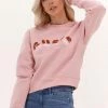 Beste deal 💯 Guess Rutha Sweatshirt Truien & Vesten - Lichtroze 🔔
