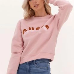 Beste deal 💯 Guess Rutha Sweatshirt Truien & Vesten - Lichtroze 🔔