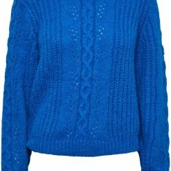 Beste deal 🔔 Pieces Trui Pcassandra Ls O-neck Knit Bf Bc 17130961 Princess Blue Dames Maat - S 🎉