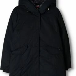 Hete verkoop ✨ Tommy Hilfiger Nylon Mix Down Hooded Parka Jassen - Donkerblauw ✔️ -dameskleding Verkoop 550x770 3