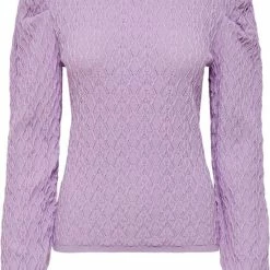 Korting 🥰 Only Trui Onlfara Sally Struct L/s Pullover Cc Knt 15259439 Viola Dames Maat - XL 😍