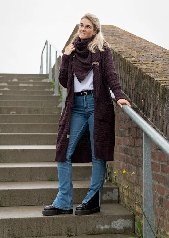 Beste Pirce π Knit Factory Jaida Lang Gebreid Dames Vest - Zwart - 40/42 - Met Steekzakken 𧨠4 Beste Pirce π Knit Factory Jaida Lang Gebreid Dames Vest - Zwart - 40/42 - Met Steekzakken 𧨠- Afbeelding 4